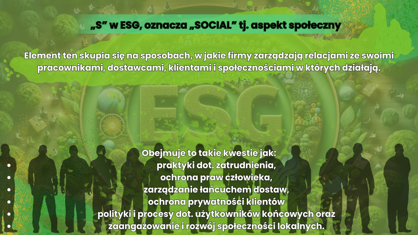 Czym sa czynniki spoleczne „S” w ramach ESG